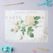Papier Mousseline Papillon Fleur rose Carte Postale Bleu Peint (Artisanat)