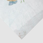 Papier Mousseline Papillon Fleur rose Carte Postale Bleu Peint (Détail)