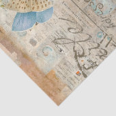 Papier Mousseline Papillon Fleur Shabby Collage Postale Découpage (Détail)