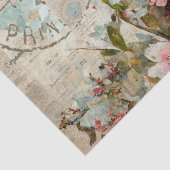 Papier Mousseline Papillon Fleur Shabby Collage Postale Découpage (Détail)