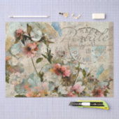 Papier Mousseline Papillon Fleur Shabby Collage Postale Découpage (Artisanat)
