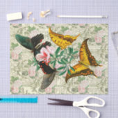 Papier Mousseline Papillon floral antique (Artisanat)