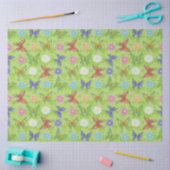 Papier Mousseline Papillon Floral naturel moderne de luxe (Artisanat)