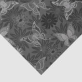 Papier Mousseline Papillon floral naturel moderne Silver de luxe (Détail)
