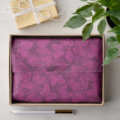 Papier Mousseline Papillon floral naturel moderne violet luxueux (Cadeau)