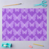 Papier Mousseline Papillon floral naturel moderne violet luxueux (Artisanat)