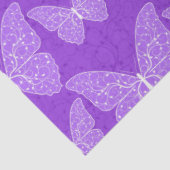 Papier Mousseline Papillon floral naturel moderne violet luxueux (Détail)