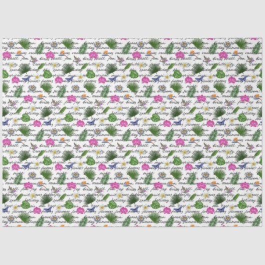 Papier Mousseline Papillon floral naturel tropical moderne de luxe (Recto)