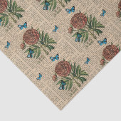 Papier Mousseline Papillon floral vintage (Détail)