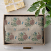 Papier Mousseline Papillon floral vintage (Cadeau)