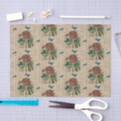 Papier Mousseline Papillon floral vintage (Artisanat)