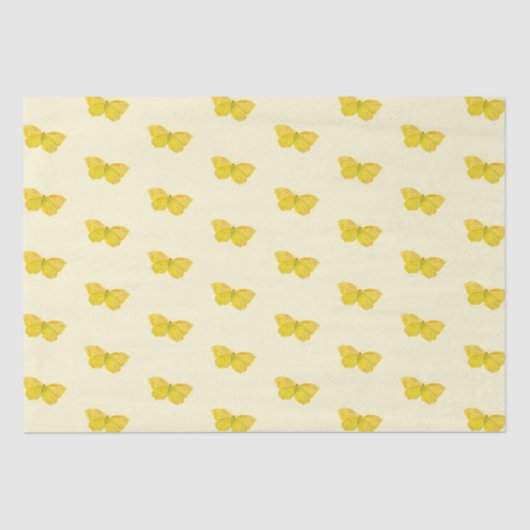 Papier Mousseline Papillon jaune Commun Brimstone Flying (Recto)