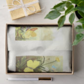 Papier Mousseline Papillon jaune Ephémère Florale Découpage Français (Cadeau)