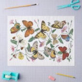 Papier Mousseline Papillon jaune Matin Gloire Fleur Découpage (Artisanat)