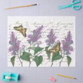 Papier Mousseline Papillon Lilac Swallowtail French Script Craft Ti (Artisanat)