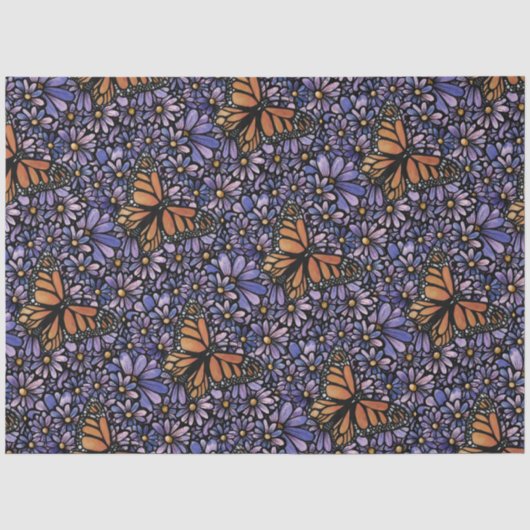 Papier Mousseline Papillon Monarque (Recto)