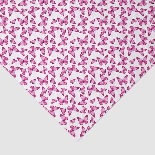 Papier Mousseline Papillon Motif Plutôt rose violet (Détail)