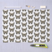 Papier Mousseline Papillon noir et or Motif blanc Halloween (Artisanat)