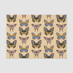 Papier Mousseline Papillon orange moderne à papillon floral