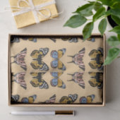 Papier Mousseline Papillon orange moderne à papillon floral (Cadeau)