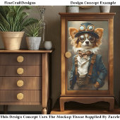 Papier Mousseline Papillon Papillon Chien de vapeur de Victoria CP8 