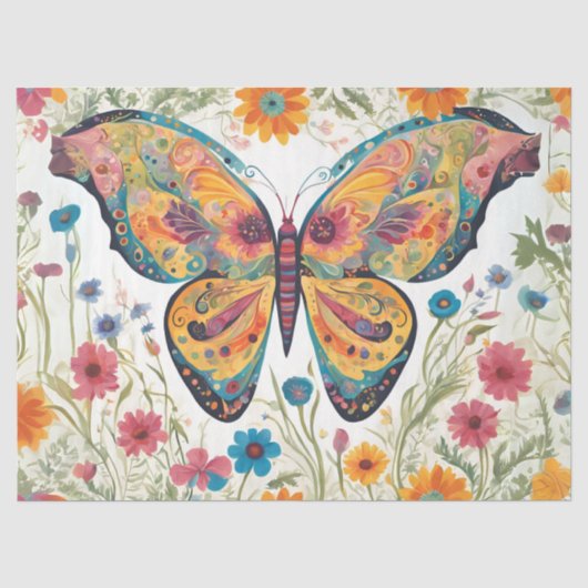 Papier Mousseline Papillon Papillonnant (Recto)