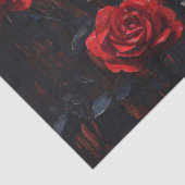 Papier Mousseline Papillon Reposé parmi les Roses rouges vibrantes (Détail)