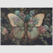 Papier Mousseline Papillon Rose Poussiéreux (Recto)