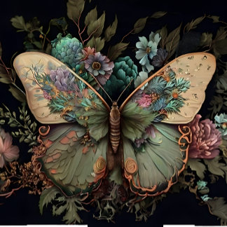 Papier Mousseline Papillon Rose Poussiéreux