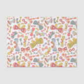 Papier Mousseline Papillon rose vert (Recto)