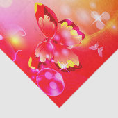 Papier Mousseline Papillon rouge (Détail)