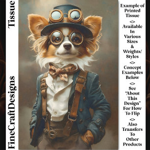 Papier Mousseline Papillon Steampunk Victorien Découpe CP8