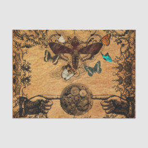 Papier Mousseline Papillon victorien grunge de Steampunk