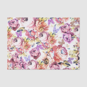 Papier Mousseline Papillon vintage de roses roses chics minables