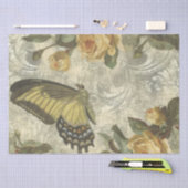 Papier Mousseline Papillon vintage & Roses Shabby Chic Decoupage (Artisanat)