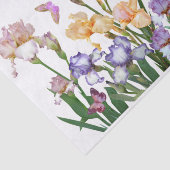 Papier Mousseline Papillon violet Iris rose Floral (Détail)