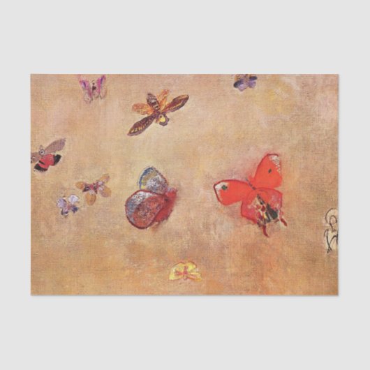 Papier Mousseline Papillons (2) par Odilon Redon (Recto)