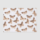 Papier Mousseline Papillons à crème Brown Tan Anniversaire (Recto)