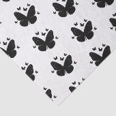 Papier Mousseline Papillons à papillons noirs et blancs (Détail)