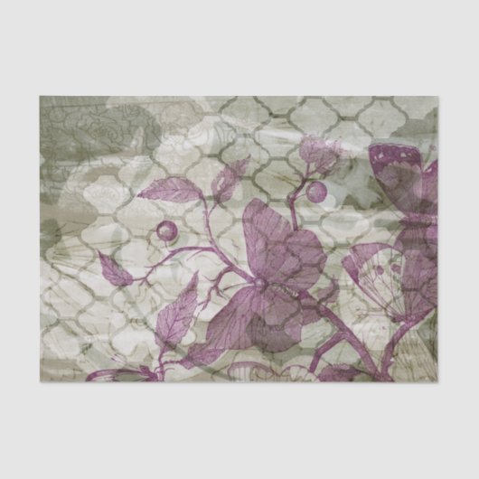 Papier Mousseline Papillons arabes III (Recto)