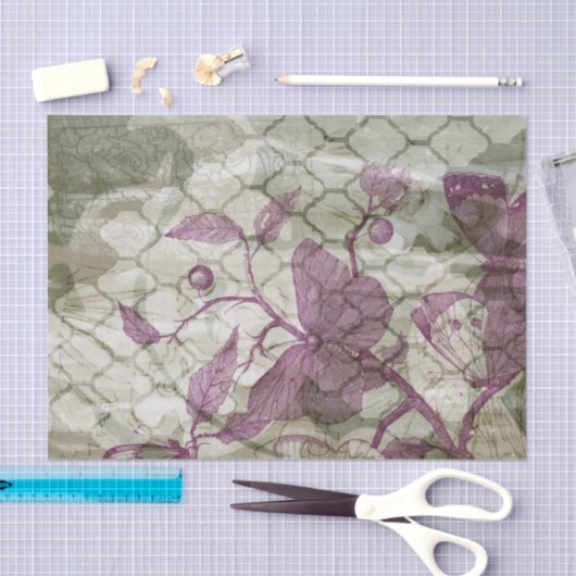 Papier Mousseline Papillons arabes III (Artisanat)