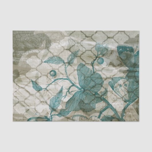 Papier Mousseline Papillons arabes V (Recto)