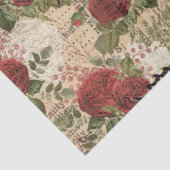 Papier Mousseline Papillons avec découpage des Roses rouges et blanc (Détail)