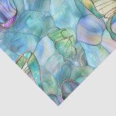 Papier Mousseline Papillons bleu pourpre turquoise (Détail)