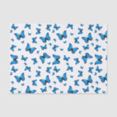 Papier Mousseline Papillons bleus (Recto)