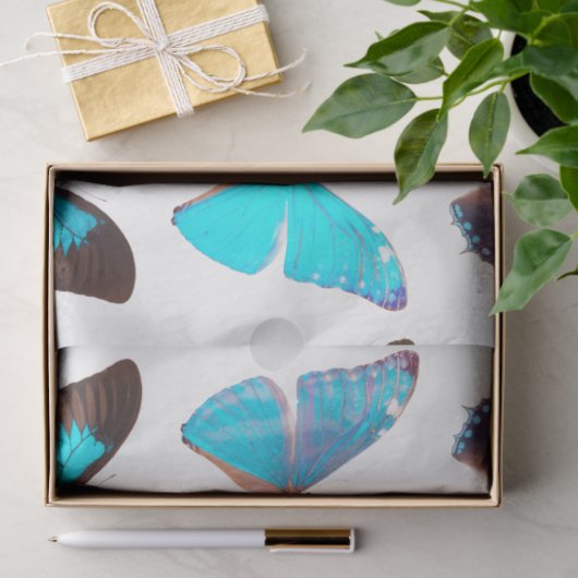 Papier Mousseline Papillons bleus Collection Papillons Découpage (Cadeau)