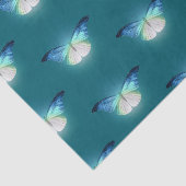 Papier Mousseline Papillons bleus et blancs (Détail)