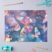 Papier Mousseline Papillons cristallins Ethereal Decoupage (Artisanat)