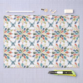 Papier Mousseline Papillons d'aquarelle et fleurs Abstraites (Artisanat)