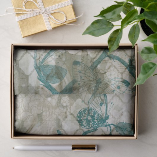 Papier Mousseline Papillons d'arabesque VI (Cadeau)